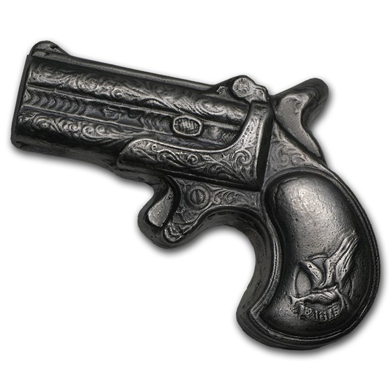 7 oz Hand Poured Silver Derringer Pistol 7 oz Hand Poured Silver Derringer Pistol